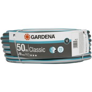 GARDENA Classic slang 19 mm (3/4"") 50 m: Universele kruisgeweven tuinslang, 22 bar barstdruk, uv-bestendig, zonder Original GARDENA System onderdelen, 12 jaar garantie, verpakt (18025-20)