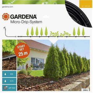 Gardena 13011-20 startset voor plantenrijen M: Micro-Drip-tuinbewateringssysteem voor het zacht en zuinig bewateren van plantenrijen