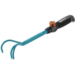 GARDENA combisystem kleine krabber: Tuinkrabber met drie tanden voor het beluchten van de bodem, werkbreedte 7 cm, ergonomische handgreep, corrosiebestendig (8921-20)