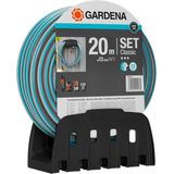 Gardena 18005-50 waterslanghouderset 20 m textielslang, turquoise, antraciet, 20 m