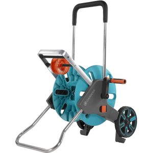 GARDENA CleverRoll M Easy: Slangenwagen met tot 60 m capaciteit, bijzonder stabiel, met comfortabele slanggeleiding in robuust metalen frame, nadruppelstop, gereedschapsloze montage (18515-20)