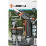 GARDENA Premium basisset: Aansluitset met reinigingspistool, met aansluitstukken voor 13 mm (1/2"")- en 15 mm (5/8”)-slangen (18298-20)