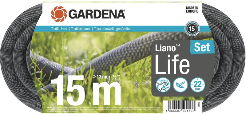 Gardena - Textilschlauch Gartenschlauch Liano 15m 18431-20