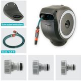 Gardena Wandslangenbox RollUp S 15 m Wit - Tuinaccessoire met Automatisch Oprolsysteem