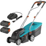 Gardena accugrasmaaier PowerMax 32/36V P4A Ready-to-Use-set: grasmaaier tot 200 m², 32 cm maaibreedte, 30 l inhoud, maaihoogte 20-60 mm, inclusief 2x 18V P4A accu (14621-20)