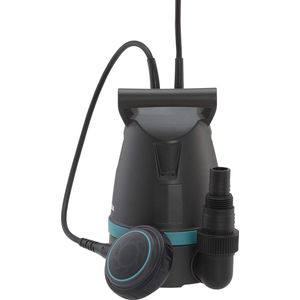 Gardena schoon-water-dompelpomp 8600 Basic: Ontwateringspomp met flexibele slangaansluiting, capaciteit van max. 8.600 l/u, vlakafzuiging tot 4 mm, vlotterschakelaar met permanente functie (9001-47)