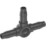 Gardena Micro-Drip-systeem T-stuk 4,6 mm (3/16 inch): Accessoire voor de aftakking van verdeel- en druppelbuizen, voor knikloze installatie, met Easy & Flexible-verbindingstechniek (13211-20)