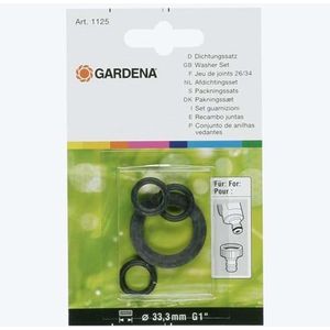 Gardena set rubberringen 1/2" zwart Rubber Gardena Slangkoppeling