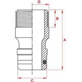 GARDENA aansluitstuk: Steekkoppeling voor het aansluiten van besproeiingsapparaten op het Original GARDENA System, voor 13,2 mm (G 1/4"")-schroefdraad, grijs (2920-26)