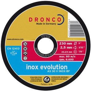 DRONCO AS30VINOX-115 doorslijpschijf metaal AS 30V INOX Evolution 115x2,5mm