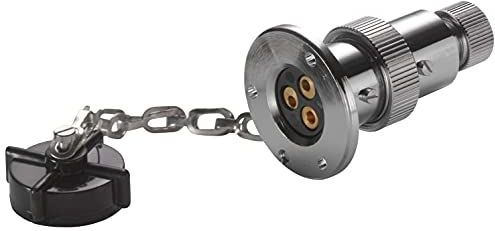 Stekker - Waterdicht - Messing Verchroomd - Max. Belastbaarheid 22 A bij 12 V