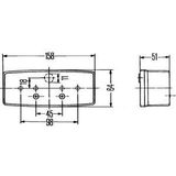 Hella achterlicht 158x64x51 links