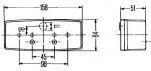 Hella achterlicht 158x64x51 links
