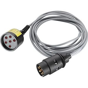 HELLA Tester, aanhangerstekker – 12 V – 7 polig – lengte: 5 m – DIN/ISO: 1724 – met led-display – 8PD 004 509-001