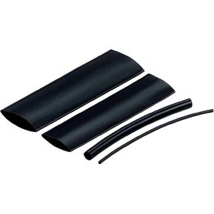 Krimpkous - Zwart - Ø6,4mm - 7,5m