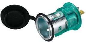 Stekkerdoos - Groen - Platte Stekker - 2 Contacten - 12V