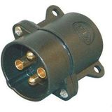 Stekker - Zwart - Schroefverbinding - 4 Aansluitingen - IP5K