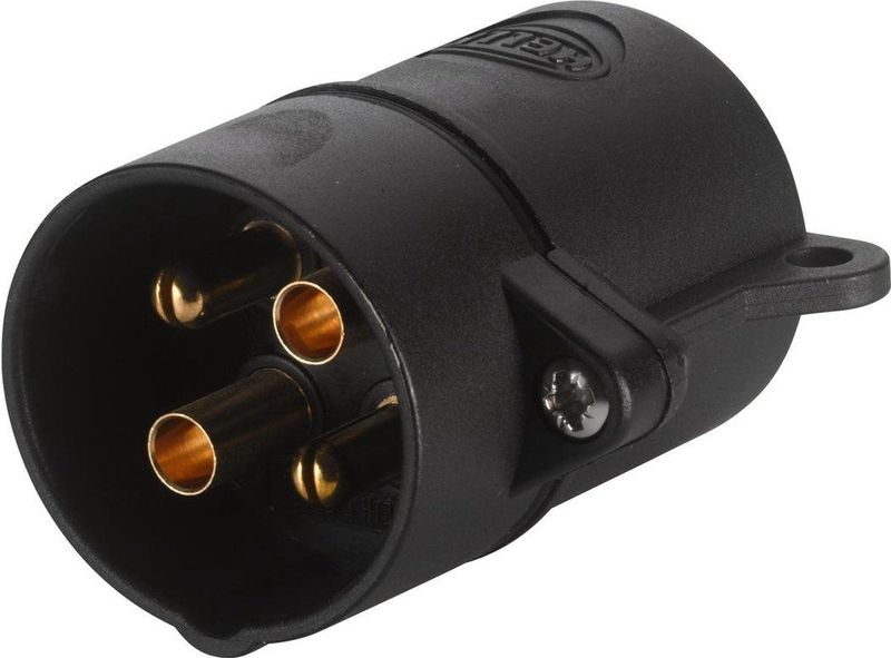 Stekker - Zwart - Schroefverbinding - 4 Aansluitingen - IP5K