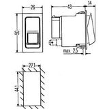 Schakelaar - Geclipst - 8 Aansluitingen - Kantelactivering - Comfort Functie