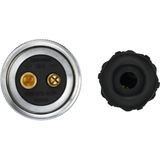 Stekker - Zilver - Aluminium - Aansluiting Met Kabelschroefkoppeling - 2 Aansluitingen