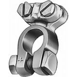 Accuklem - Grijs - Messing - Aansluiting met Eenzijdig Te Monteren Poolschroef