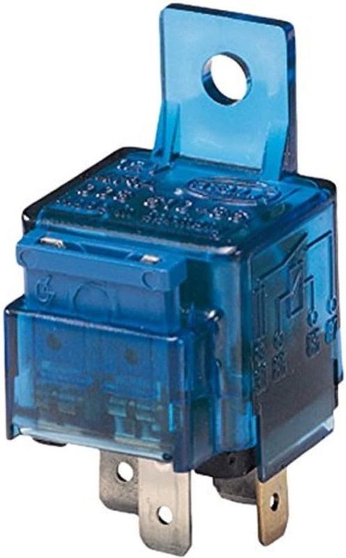 Relais - Lichtblauw - 12V - 15A - 4 Contacten