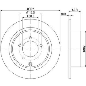 PRO Remschijf - Gecoat - Achteras - 302mm - Voor Voertuigen Met ABS