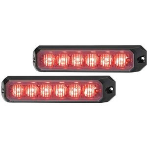 Hella - LED Zwaailicht - Rood - Aluminium - Set van 2