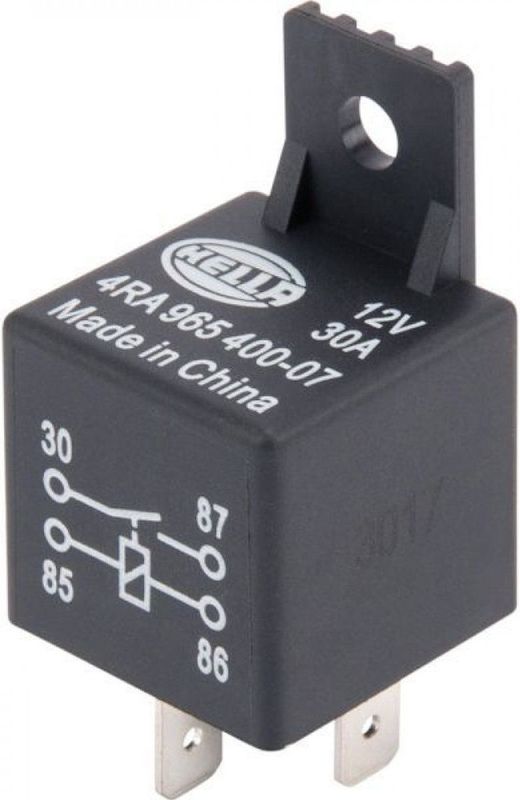 Relais - Zwart - IP54 - 12V - 40A