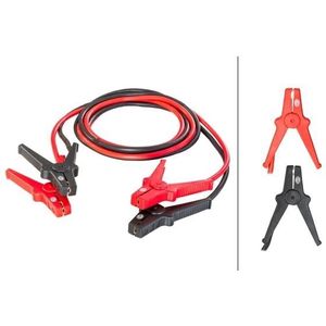 Lumonic 50cm accukabel grondkabel met 50mm² doorsnede zwart - automotive stroomkabel met buisvormige kabelschoen M8 poolklem - DIN gecertificeerde g