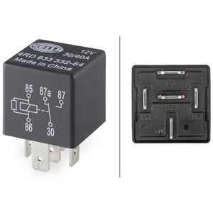 HELLA VALUEFIT Relais, arbeidsstroom - 12V - 5-polig - Schakelschema: W2 - Wisselaar - Kleur: Zwart - Zonder houder - 4RD 933 332-641