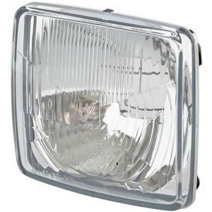 HELLA - Koplamp MERCEDES-BENZ - Halogeen - Chroom/Zwart - Met Grootlicht en Dimlicht