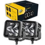 Hella - LED Verstraler - Zwart - Set van 2 - Met Kabel en Schakelaar