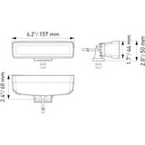 LED - Rechthoekig - Zwart - 2000 Lumen - IP68/IP69K
