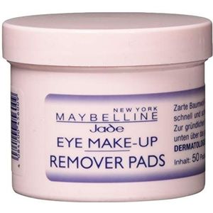 Maybelline Jade Oogmake-up remover pads, ook voor waterdichte make-up, 50 stuks