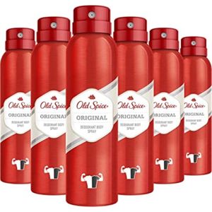 Old Spice Original Spray - Deodorant - 6x 150 ml - Voordeelverpakking