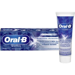 Oral-B Tandpasta - 3D White Sparkling Mint - Voordeelverpakking 12 x 75 ml
