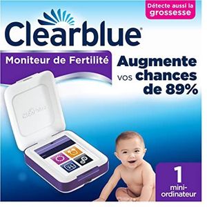 Clearblue Geavanceerde vruchtbaarheidsmonitor met touchscreen, ovulatietest en zwangerschap, verhoogt je kansen op natuurlijk ontwerpen met 89% (apart verkrijgbaar), verpakking kan variëren