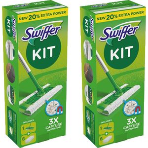 Swiffer Sweeper Starterkit met 8 Stofdoeken - 2 stuks