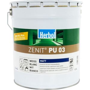 Herbol Zenit PU 03 RM - Muur- En Plafondverf RAL 9010 12.50 L