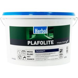 HERBOL-PLAFOLITE-Wit-De strijklichtvrije muurverf voor plafonds 12l