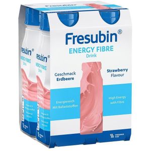 Fresubin - Energy Fibre Drink - Aardbei - 4x200 ml - Voedingsoplossing
