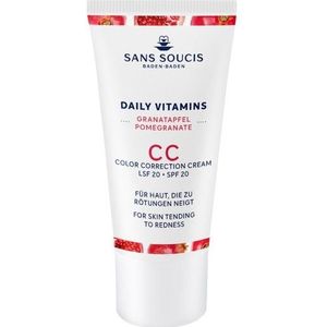Sans Soucis Daily Vitamins Pomegranate CC - Colour Correction Cream SPF 20 for Skin Tending to REDNESS 33g