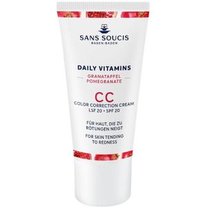 Sans Soucis Daily Vitamins Pomegranate CC - Colour Correction Cream SPF 20 for Skin Tending to REDNESS 33g