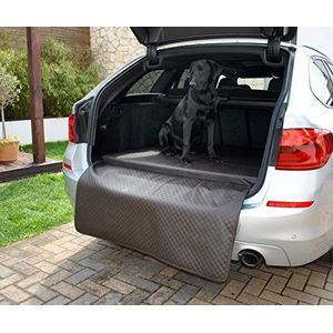 Mayaadi Home Hondenbed kofferbak mat Luca autodeken kunstleer autostoel beschermhoes bruin XL (100x100x5x60cm)