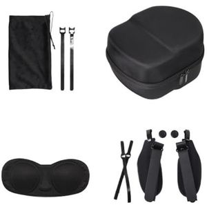 Harde EVA-reisopbergtas voor Oculus voor Oculos Quest 2 Headset Draagbare handige draagtas Controllers VR-accessoires (Color : Black combo 3)