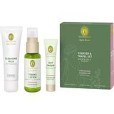 Primavera - Glowing Age - Starter & Travel Set - 25 ml - Inclusief Reinigingsmelk, Tonerlotion en Dagcrème
