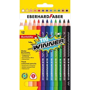 5 x Eberhard Faber Buntstifte sechseckig 12 Farben sortiert