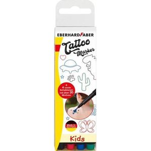 Eberhard Faber Tattoo Stiften - Kids - 4 Stuks - 4in1 Sjablonen - EF-559504