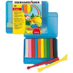 Eberhard Faber 572010 - plastic klei in plastic doos, inclusief 2 modelleergereedschappen, gesorteerd